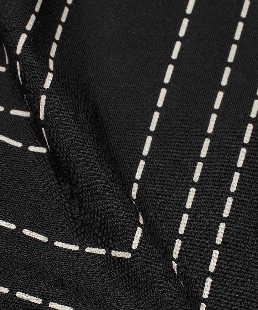 Robe Tulipe En Jersey Avec Zip Au Cou, Black