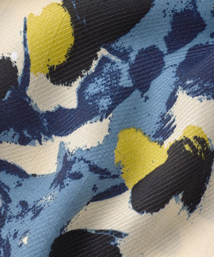 Chemise En Viscose Imprimée Avec Fente Latérale, Proven Blue