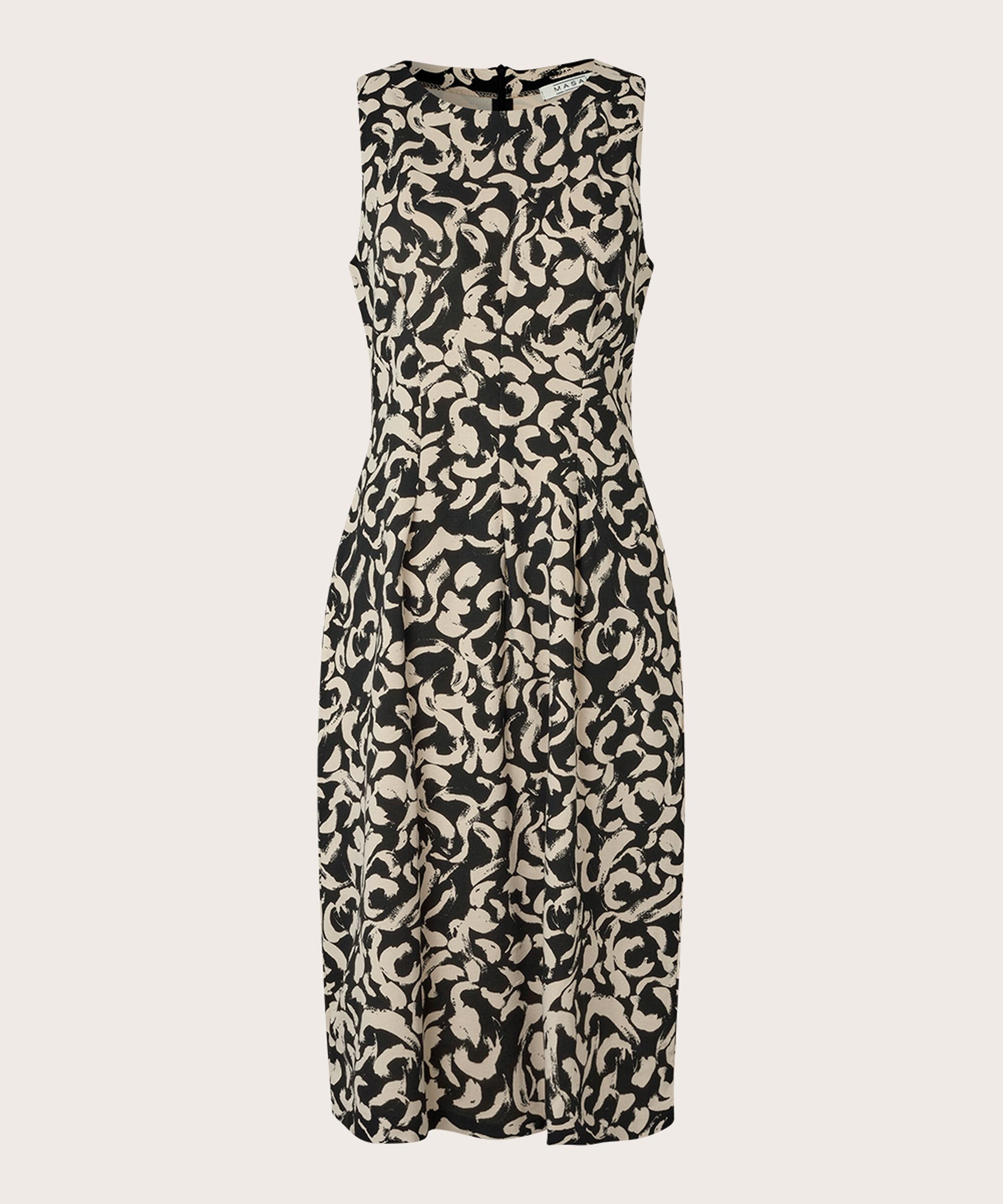 robe ajustée en jersey sans manches, Black