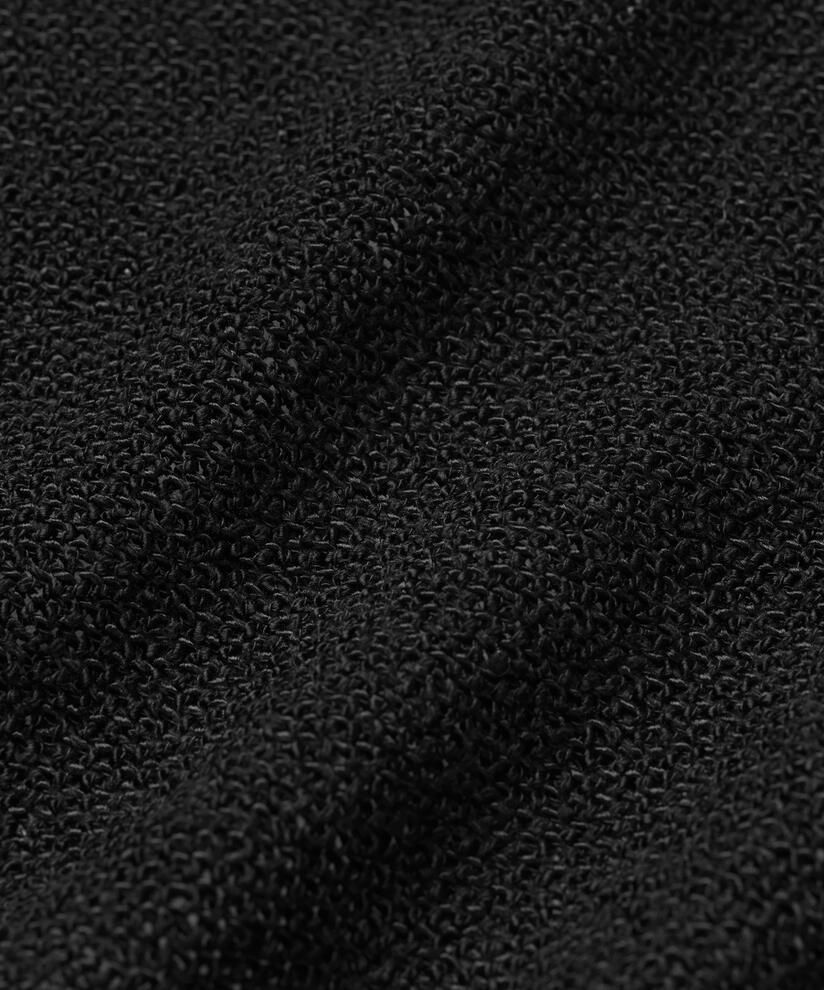 Gilet Long Ouvert En Boucle, Black