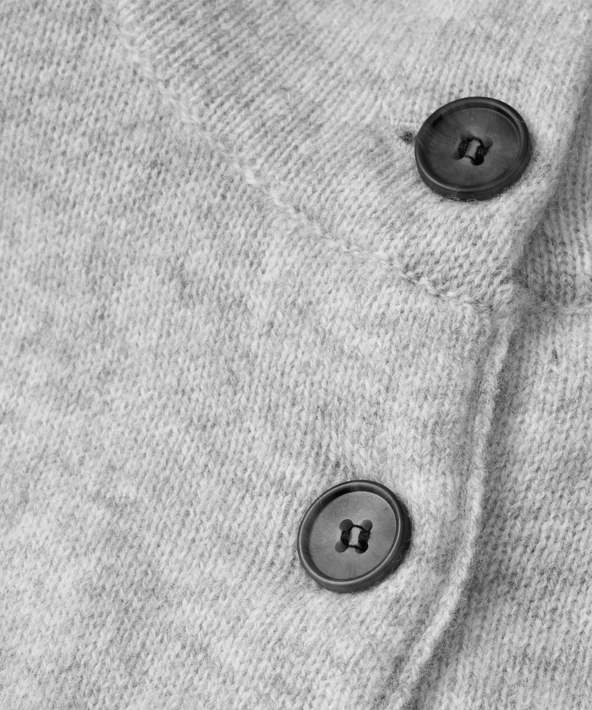 cardigan en laine à col montant, L. Grey mel.