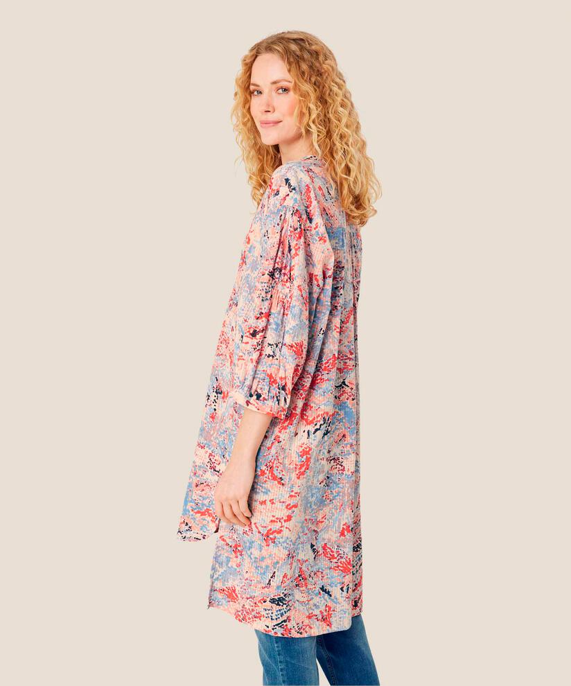 tunique en coton avec structure et petits rideaux, Orange com