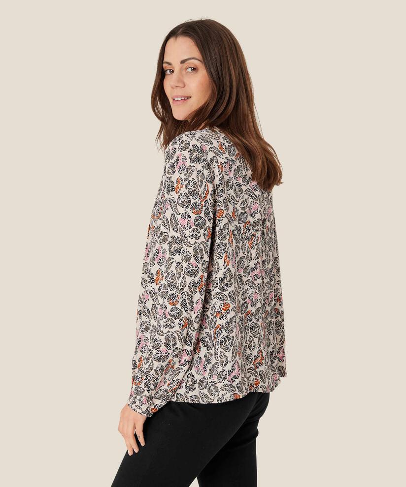 Blouse En Viscose Avec Col En V Et Mollet, Sea Turtle