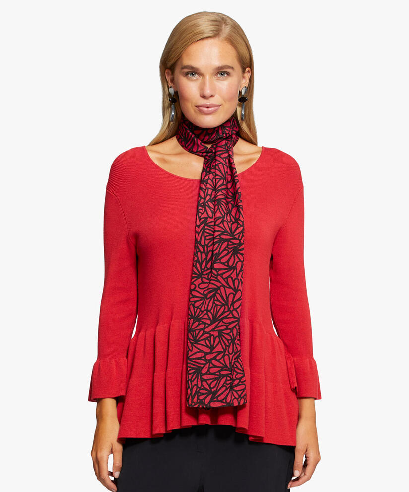 ALONG SCARF, Scarlet Sage