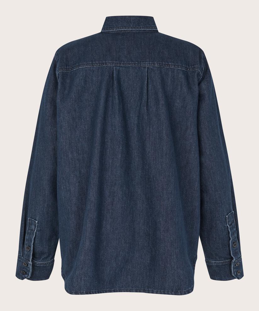 chemise en jean avec une touche de paillettes, Dark Denim