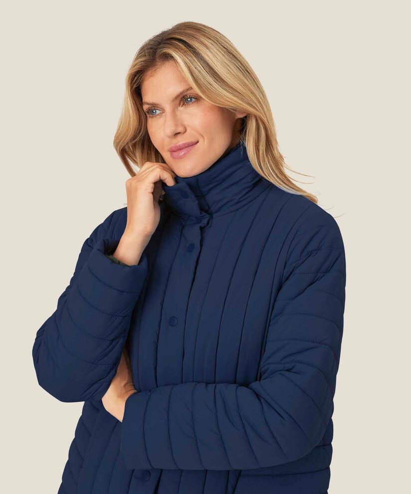 veste à col montant et poches fendues, Navy Blazer
