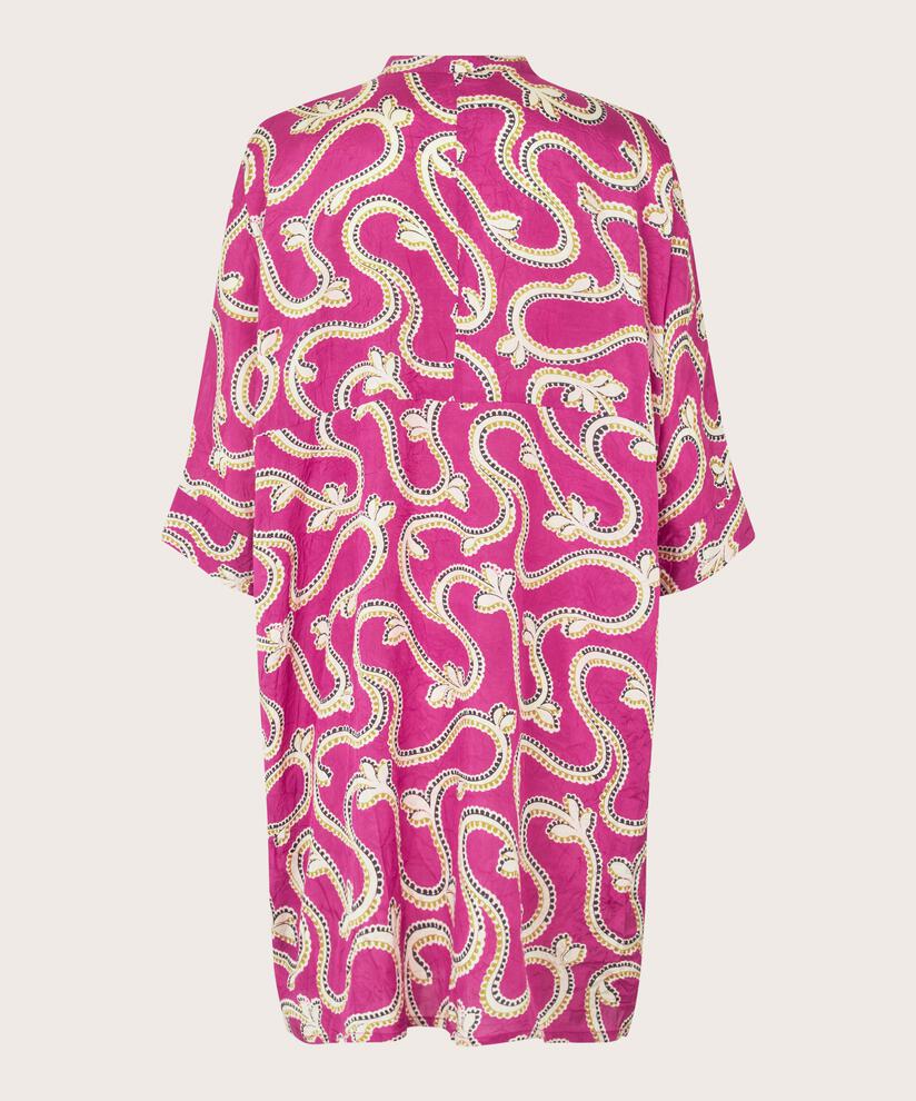 robe chemise à motif en viscose, Wild Aster
