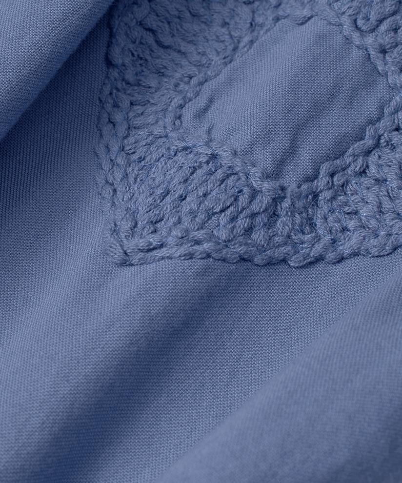 chemise en coton avec détails brodés et poches avant, Bijou Blue