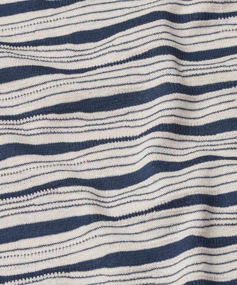 t-shirt col rond rayé féminin, Mood Indigo