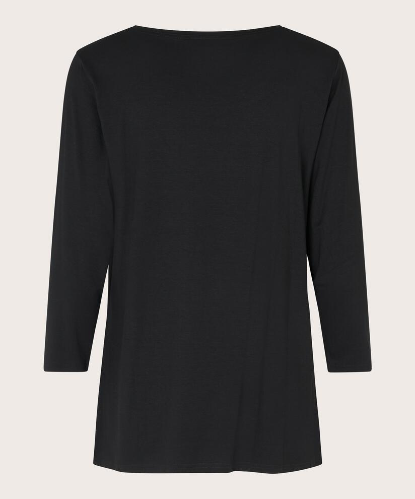 Top En Jersey Á Col Rond, Black
