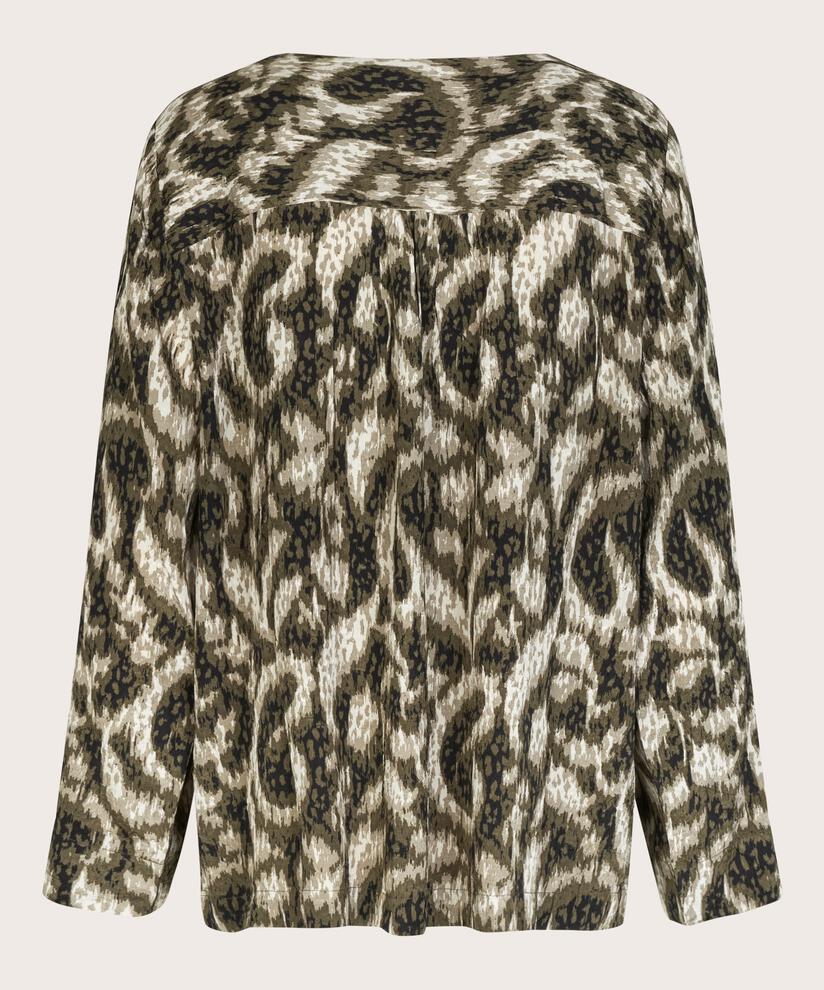 blouse en viscose avec détail smocké, Sea Turtle