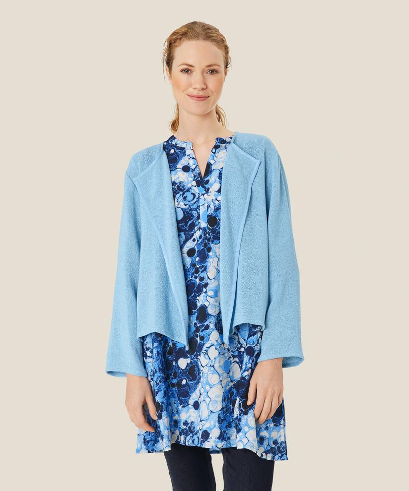 Veste Courte En Bouclé, Powder Blue