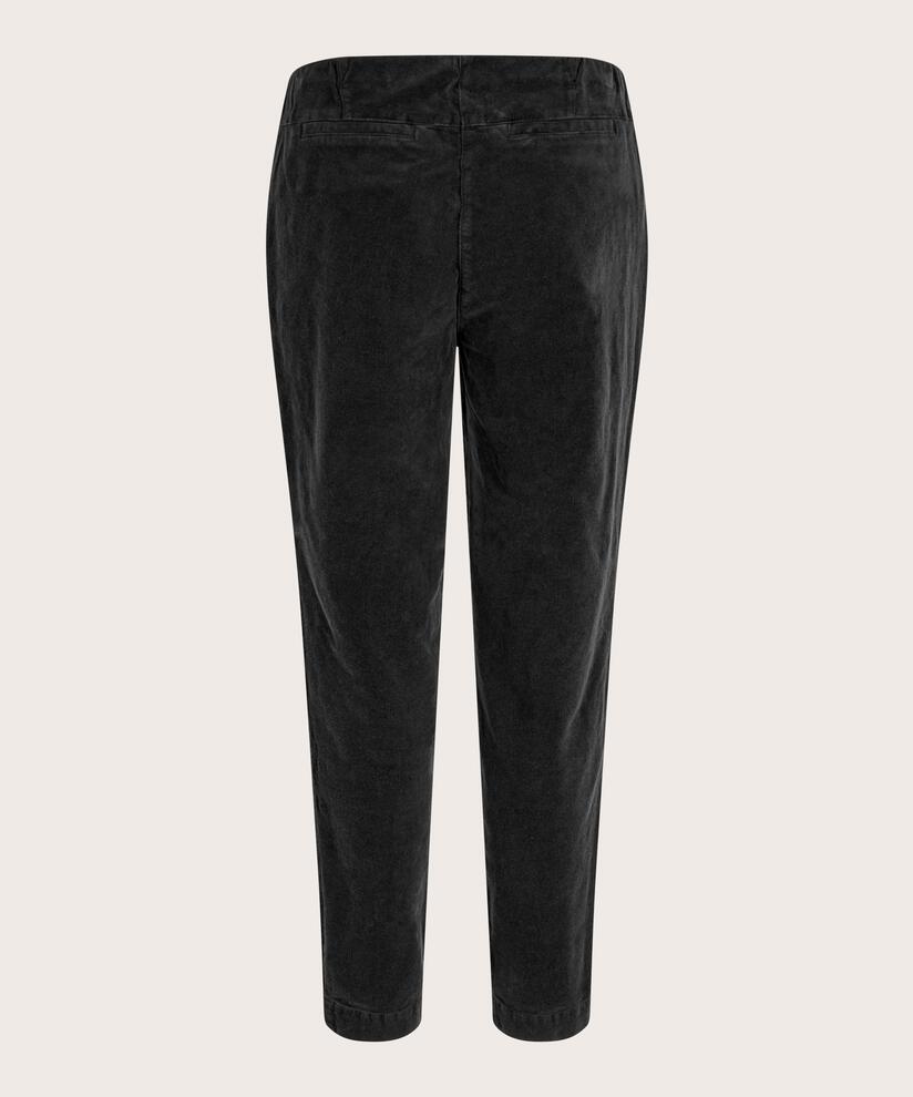 pantalon en velours côtelé à jambes étroites, Black