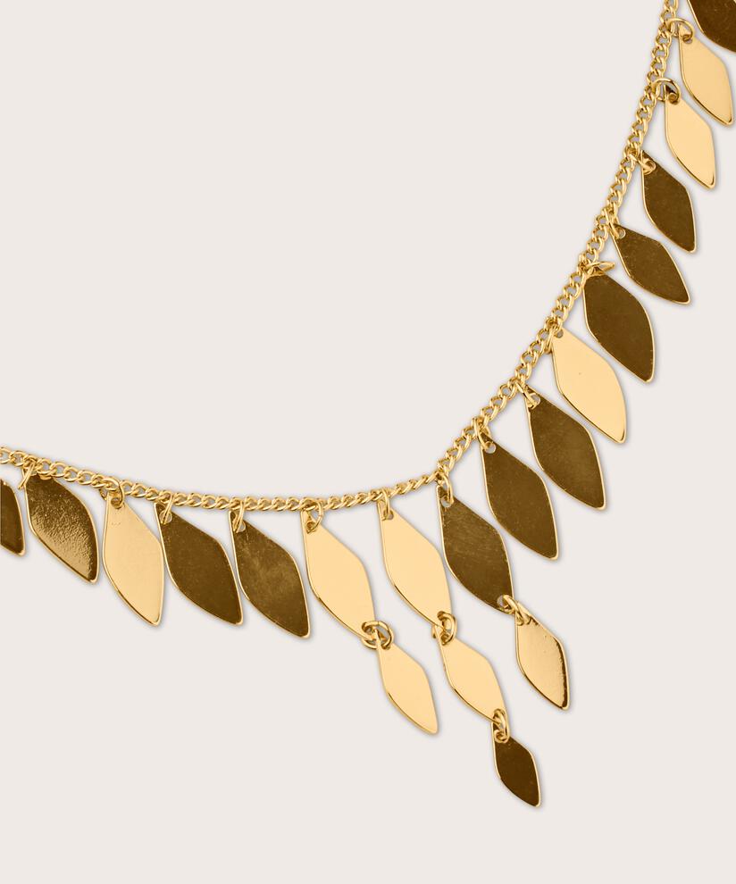 collier sculptural plaqué or, Gold