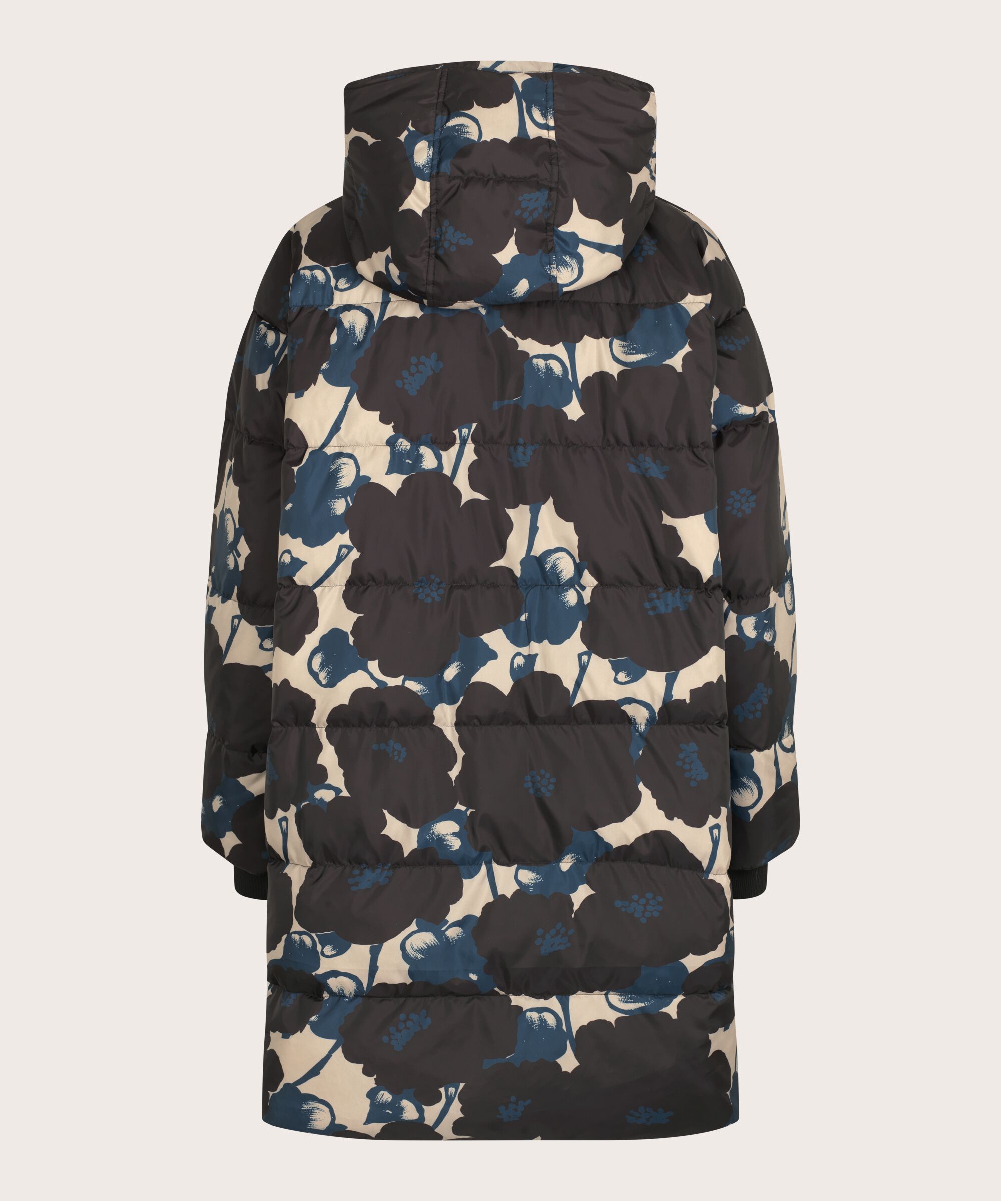 manteau en duvet à fleurs avec capuche, Moonlit Ocean