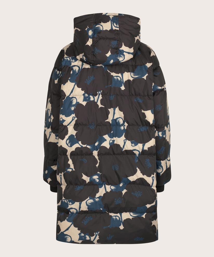 manteau en duvet à fleurs avec capuche, Moonlit Ocean