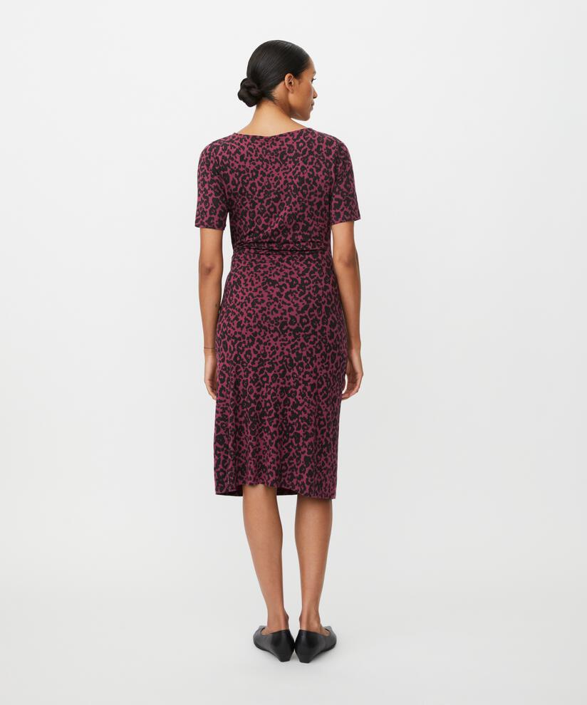 robe en jersey imprimé effet cache-cœur, Tawny Port