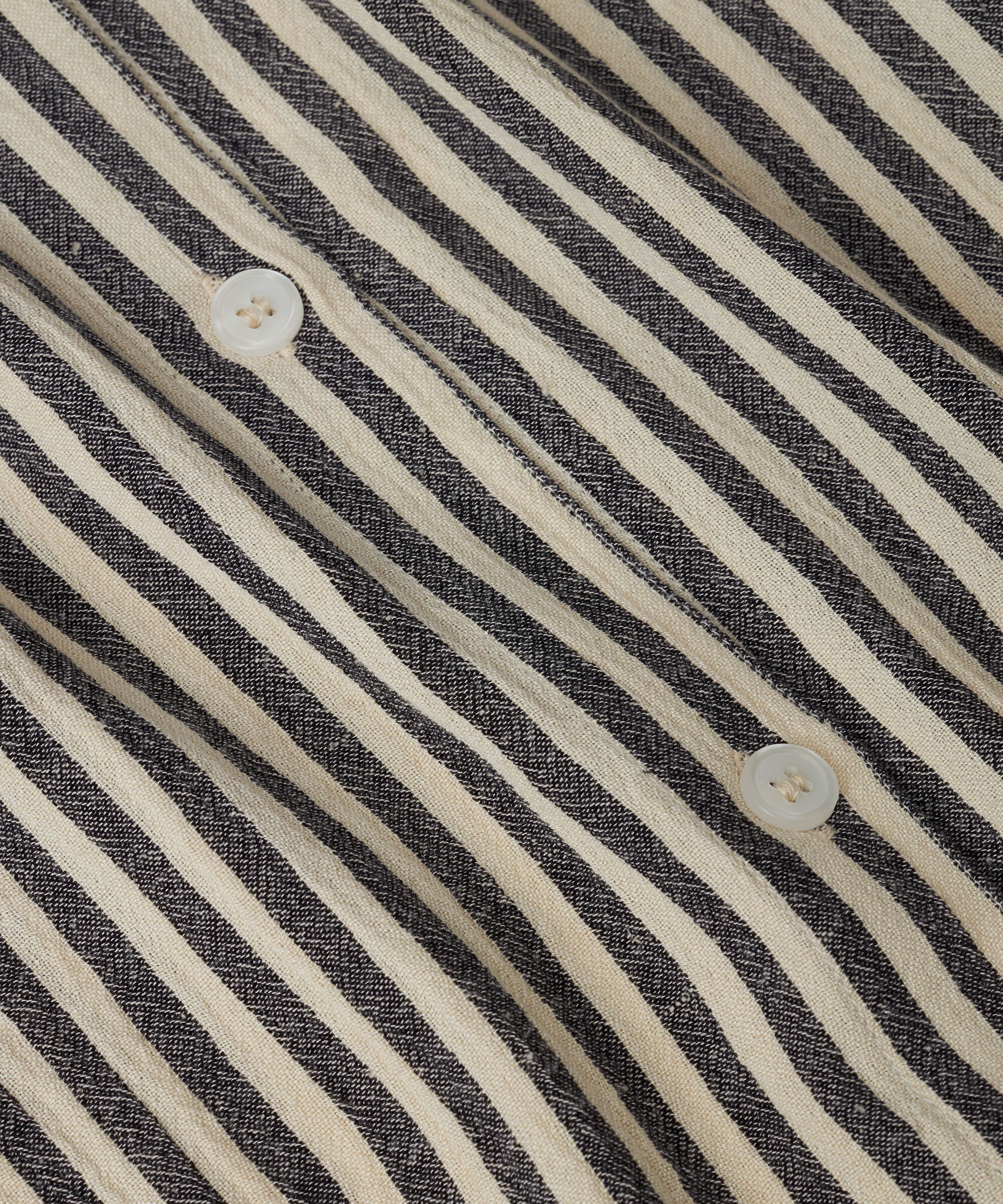 chemise rayée en mélange de coton, Black