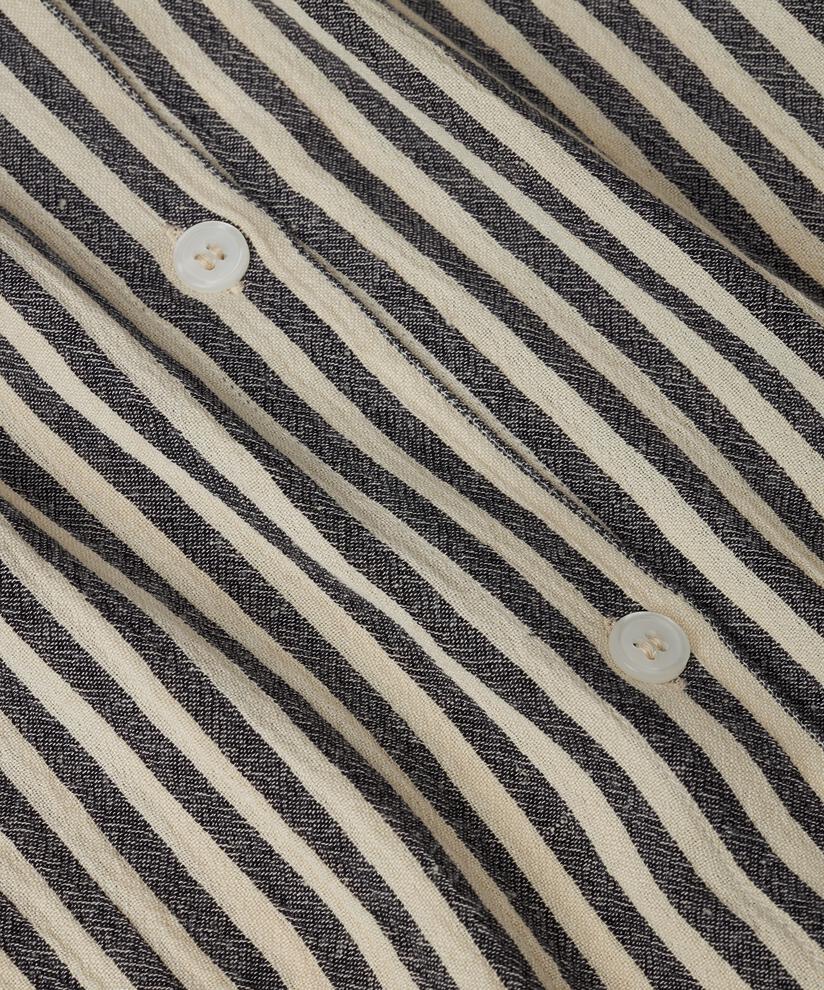 chemise rayée en mélange de coton, Black