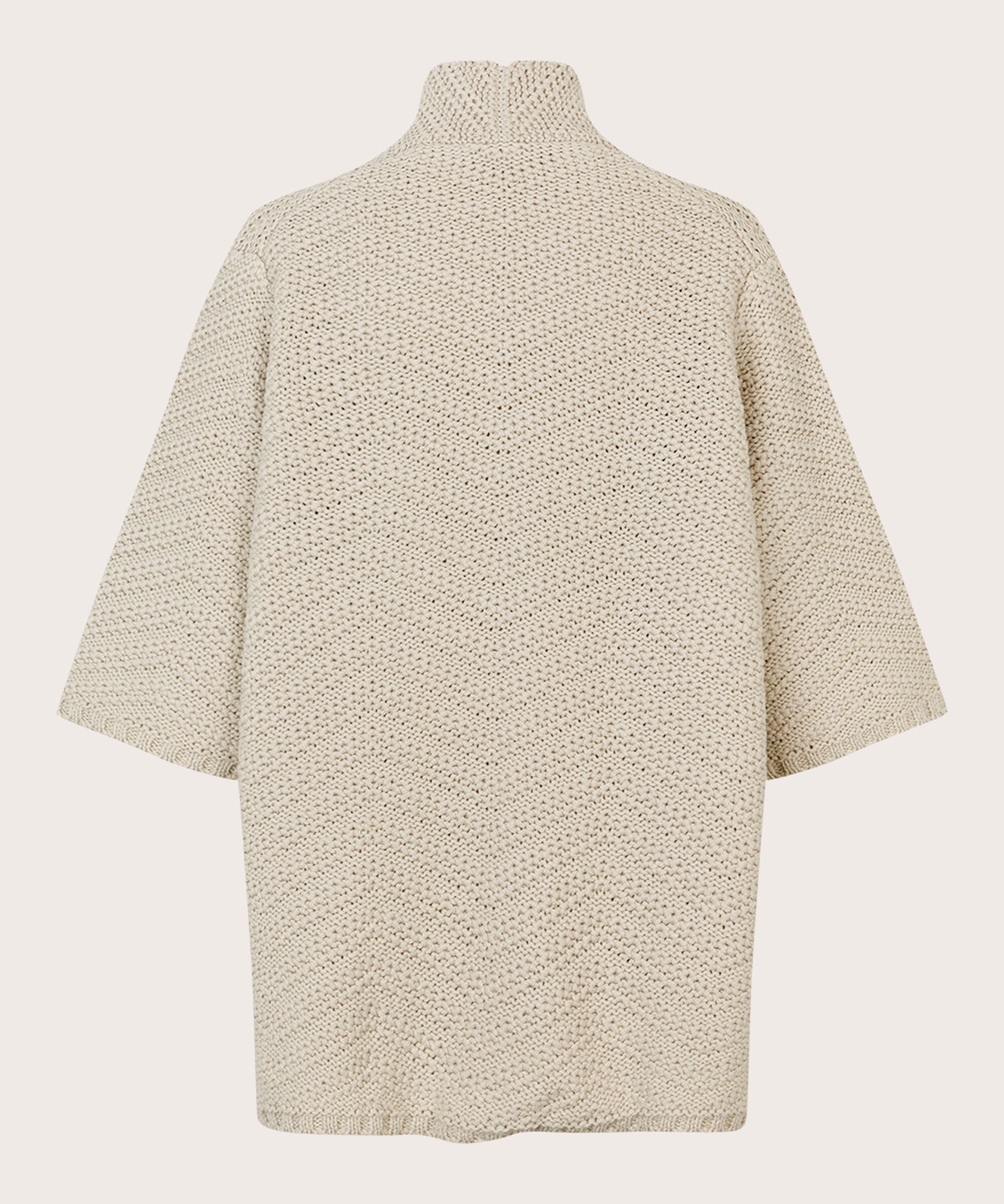 cardigan ouvert en mélange de coton, Whitecap