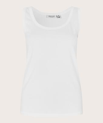 débardeur ajusté en jersey extensible, White