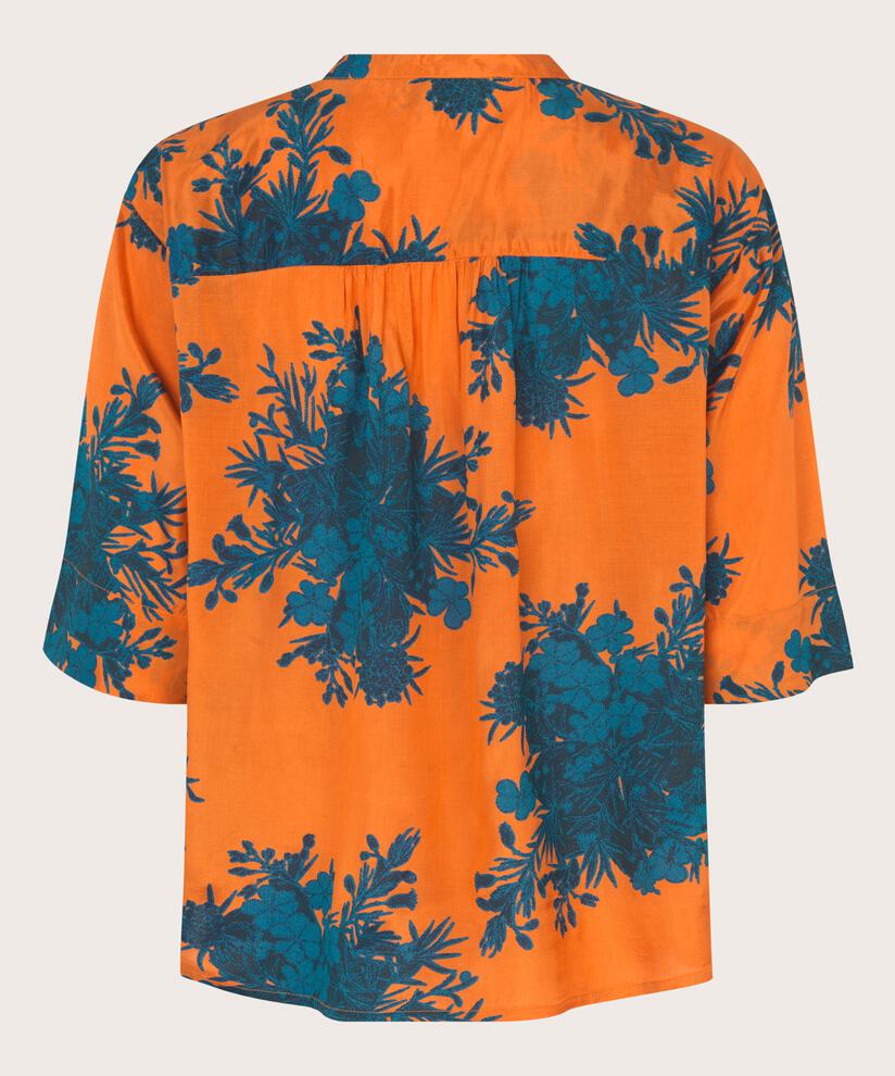 top en viscose avec liens au cou, Russ Orange