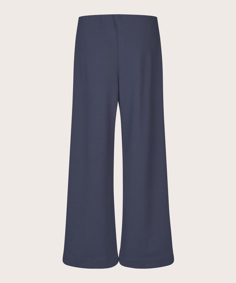 pantalon en jersey à plis cousus et taille élastiquée, Mood Indigo