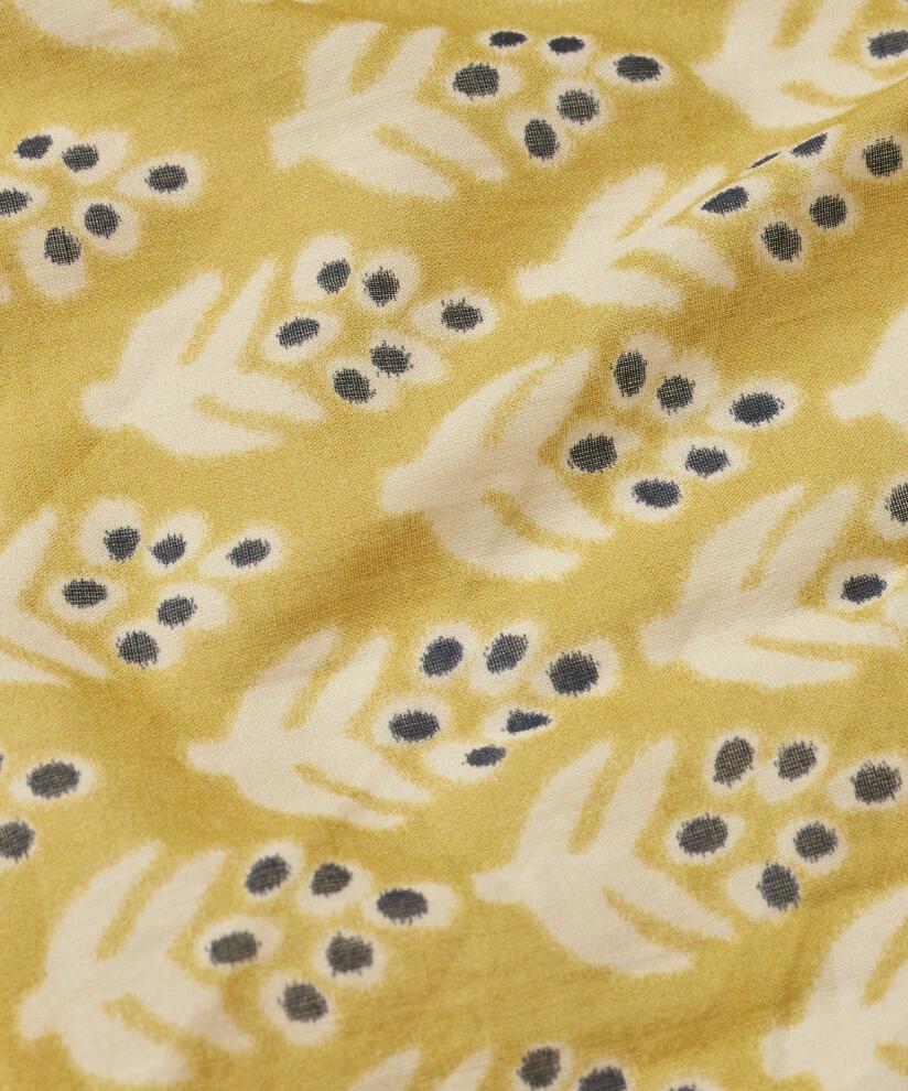 Écharpe En Coton Imprimé, Burnish Gold