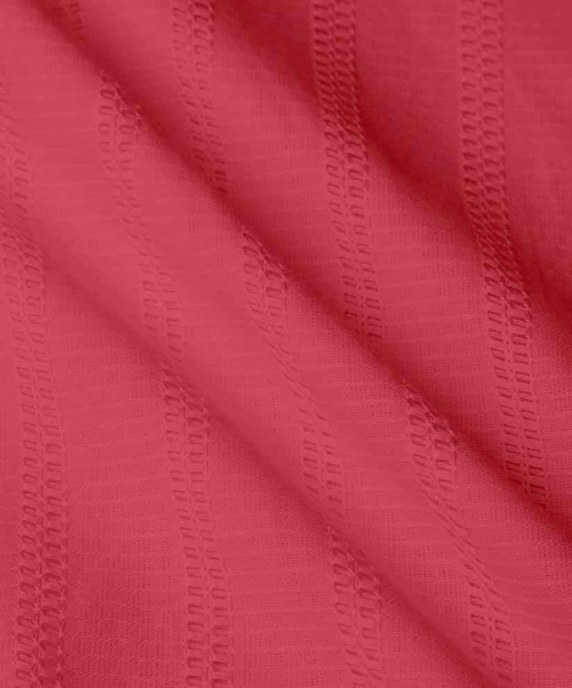 chemise en coton avec motif troué discret et manches 3/4, Hibiscus