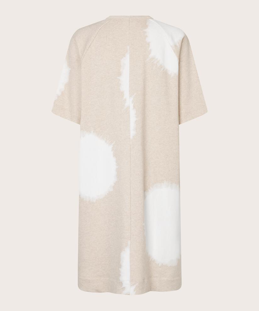robe sweat avec poches fendues, Beige melange