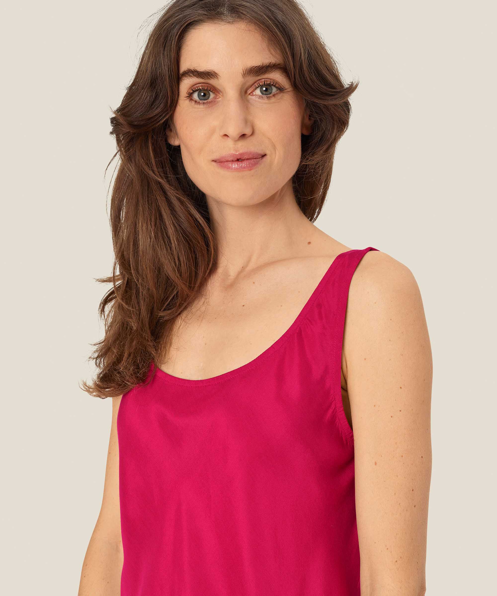 top en viscose légèrement brillante, Persian Red