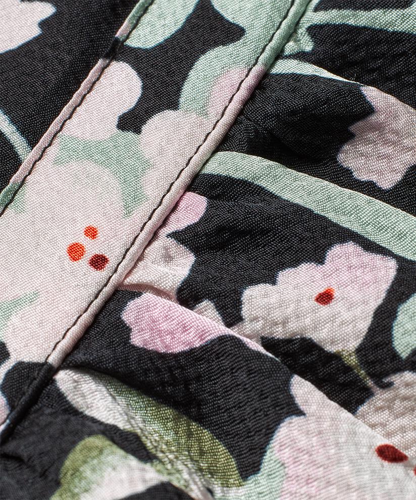 tunique fleurie en viscose avec col en V, Pink Lady