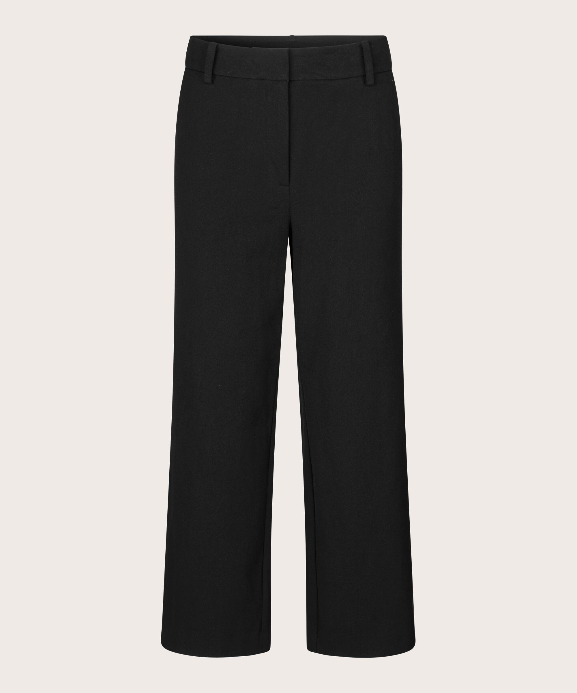 pantalon en coton épais avec poches fendues, Black
