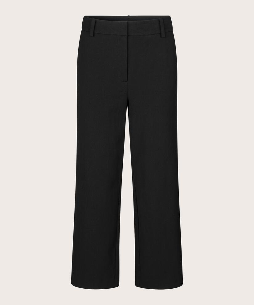 pantalon en coton épais avec poches fendues, Black