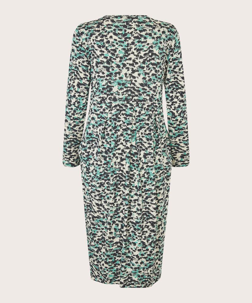 robe tulipe en jersey imprimé, Winter Green