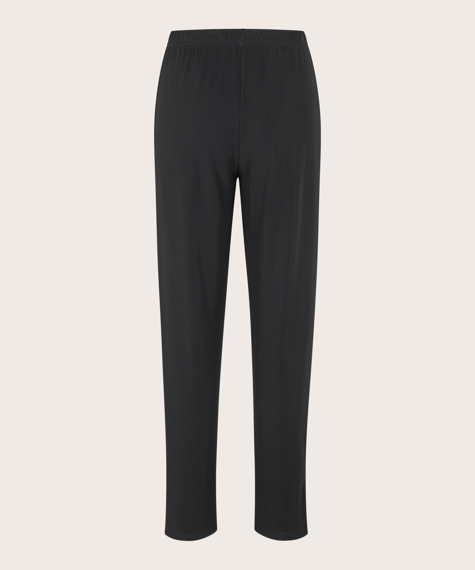 pantalon stretch en qualité côtelée, Black
