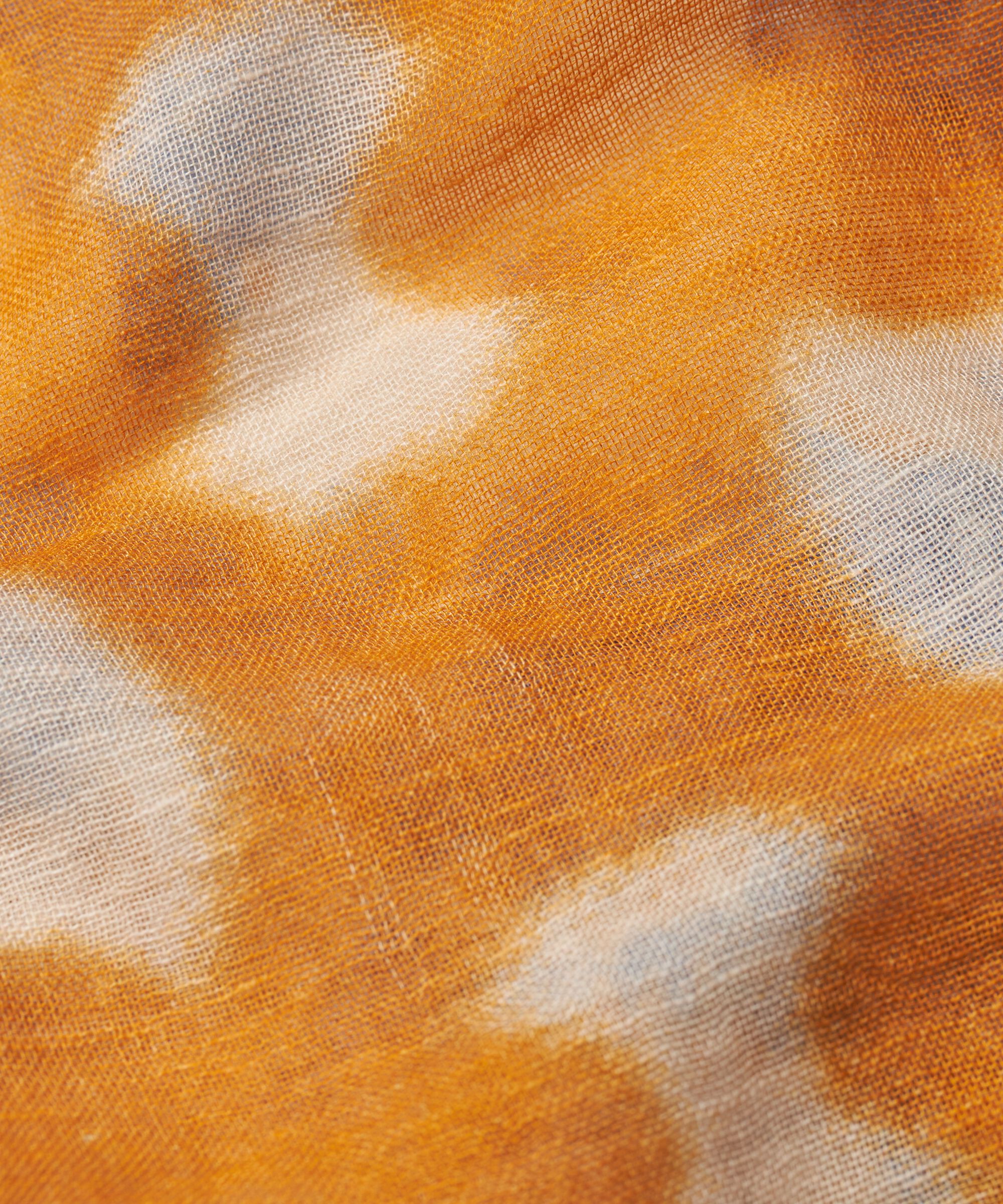 écharpe en mélange de lin à motifs, Nebulas Blue