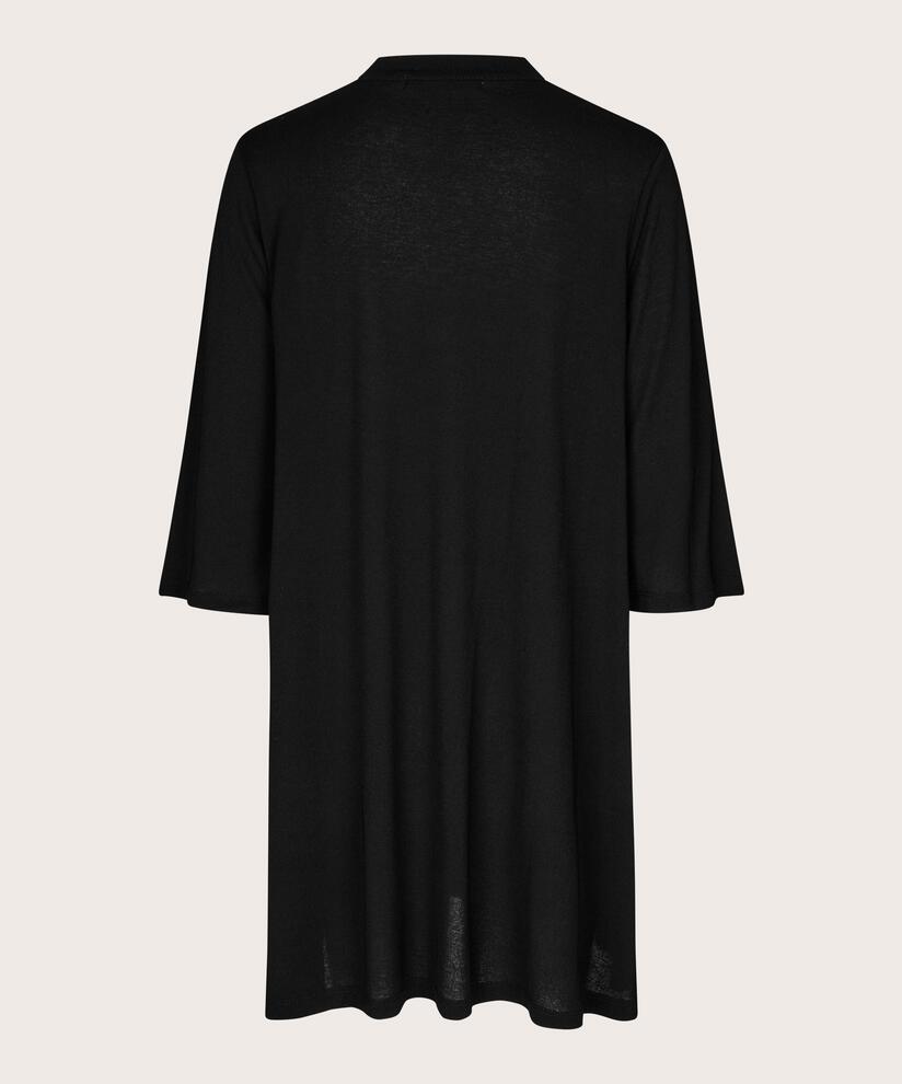 tunique en jersey avec liens au cou, Black