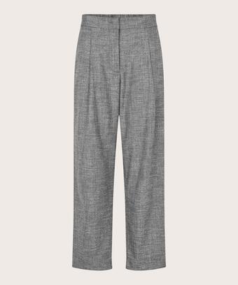 pantalon avec élastique au dos et poches arrière passepoilées, Black