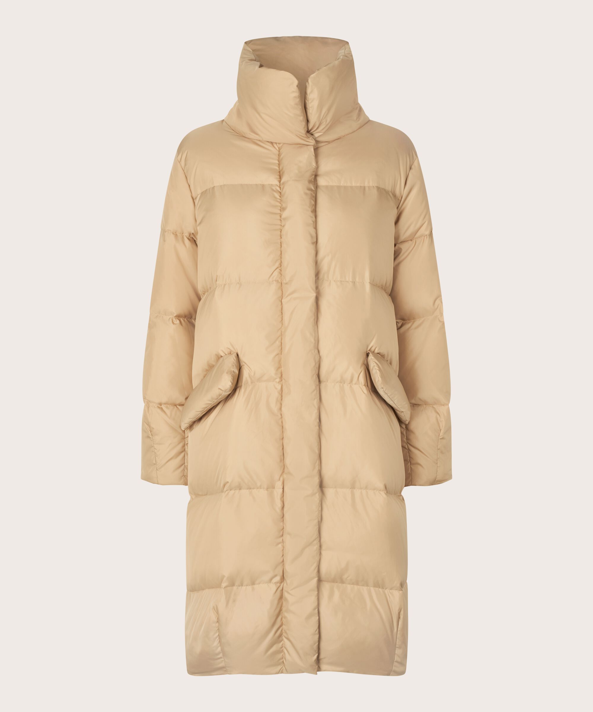 manteau en duvet à col montant, Safari