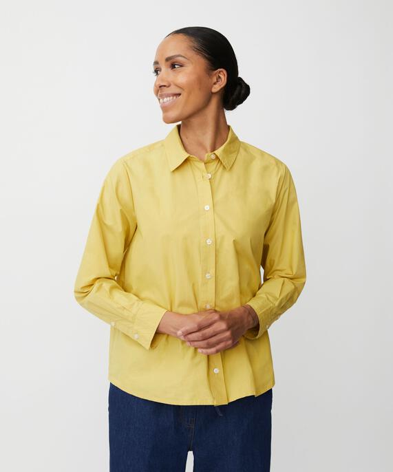 Chemise Boutonnée En Coton, Golden Green