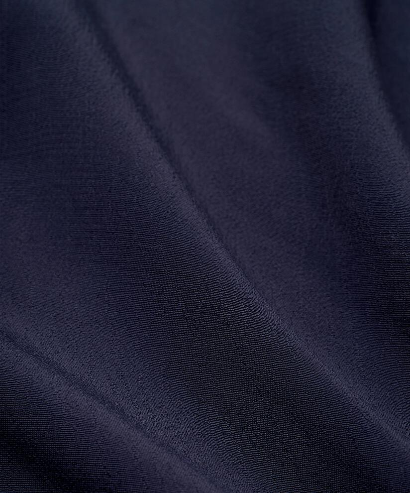 robe en viscose à col rond et manches courtes, Navy