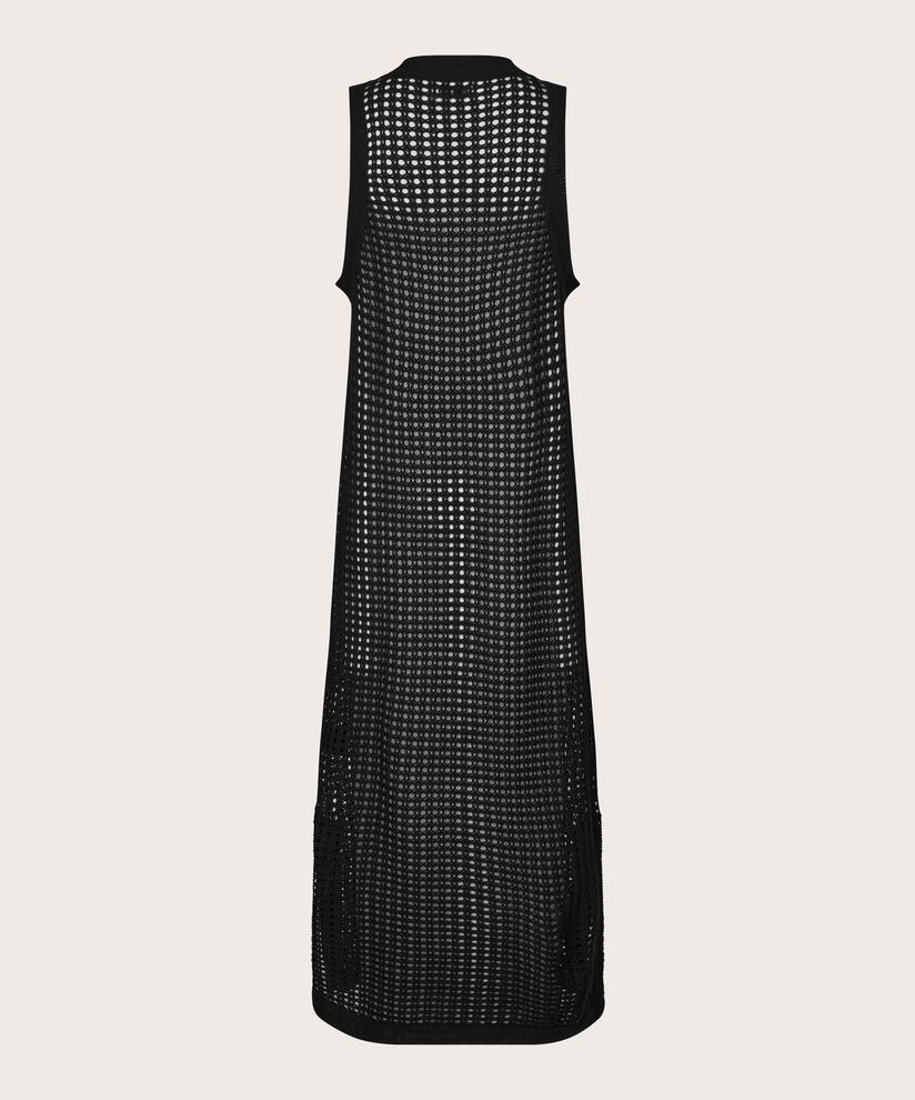 robe en maille de coton doux, Black