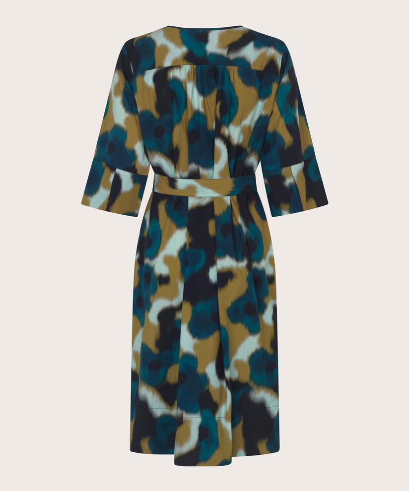 robe en coton imprimé avec patte de boutonnage et poches fendues, Celestial