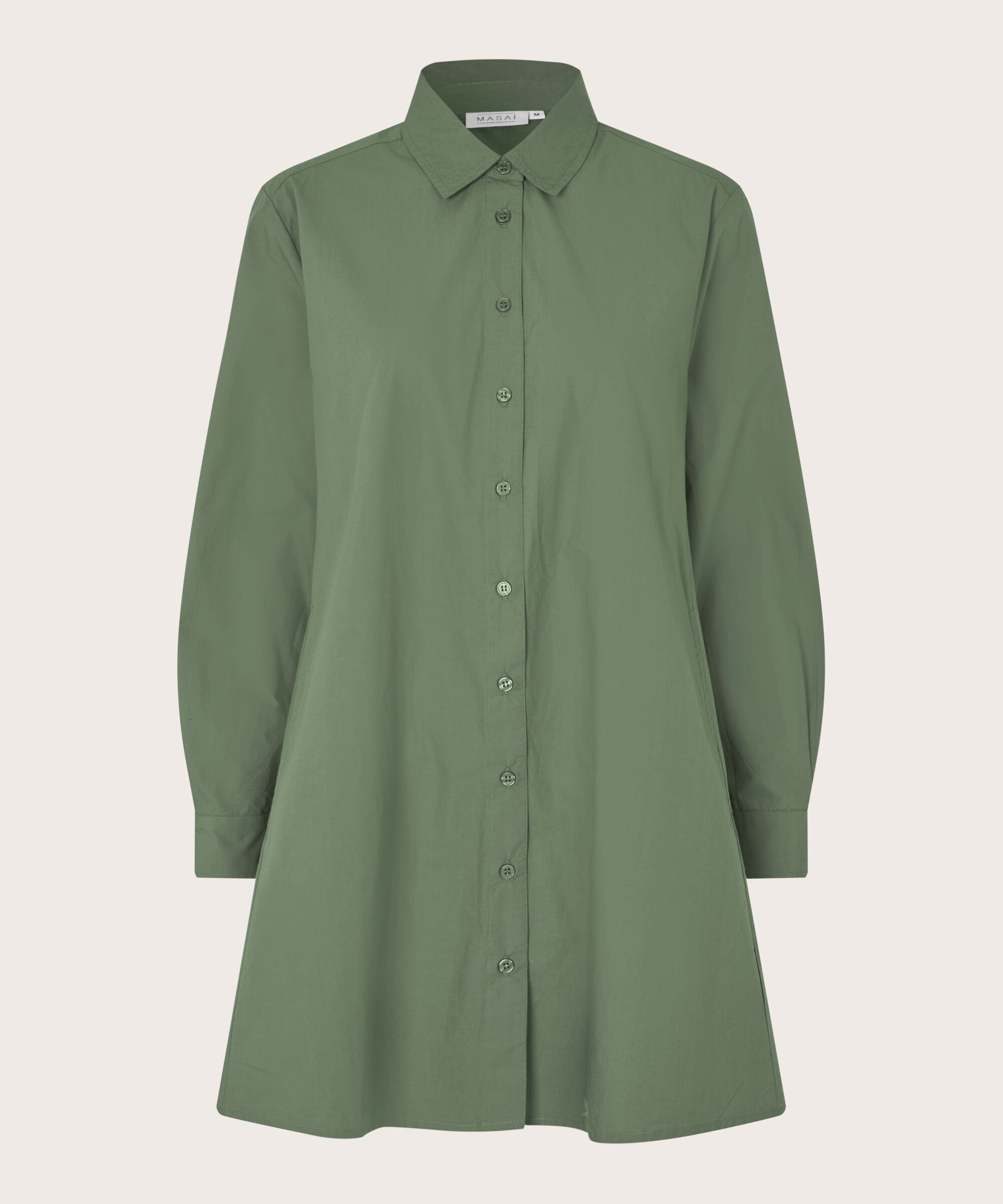 chemise en coton avec dos plus long, Duck Green