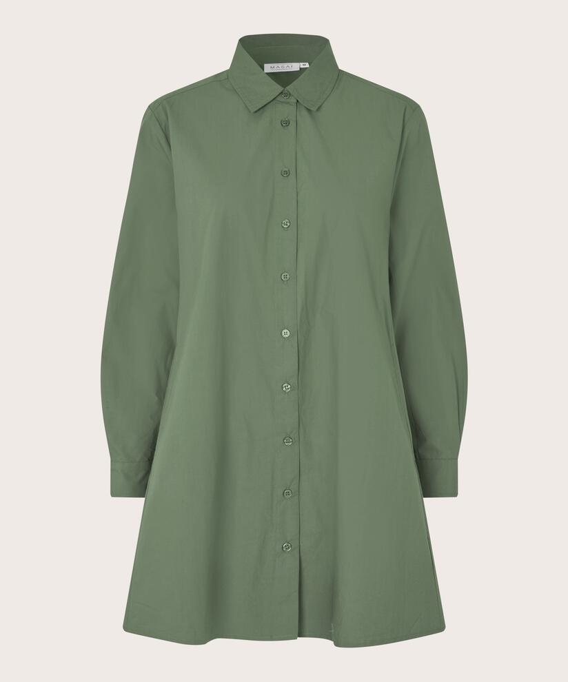 chemise en coton avec dos plus long, Duck Green