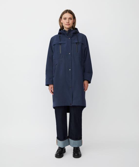 manteau softshell avec doublure polaire, Mood Indigo