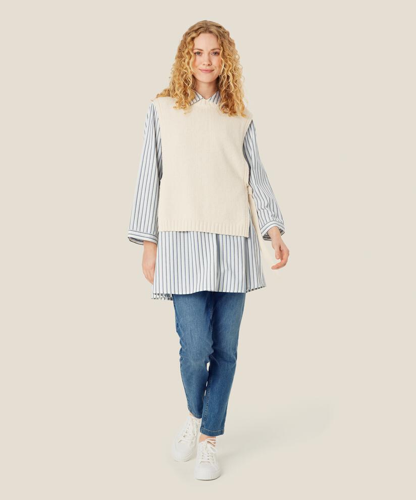 gilet en maille avec liens sur le côté, Whitecap