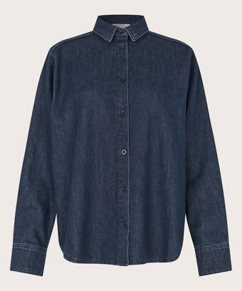 chemise en jean avec une touche de paillettes, Dark Denim