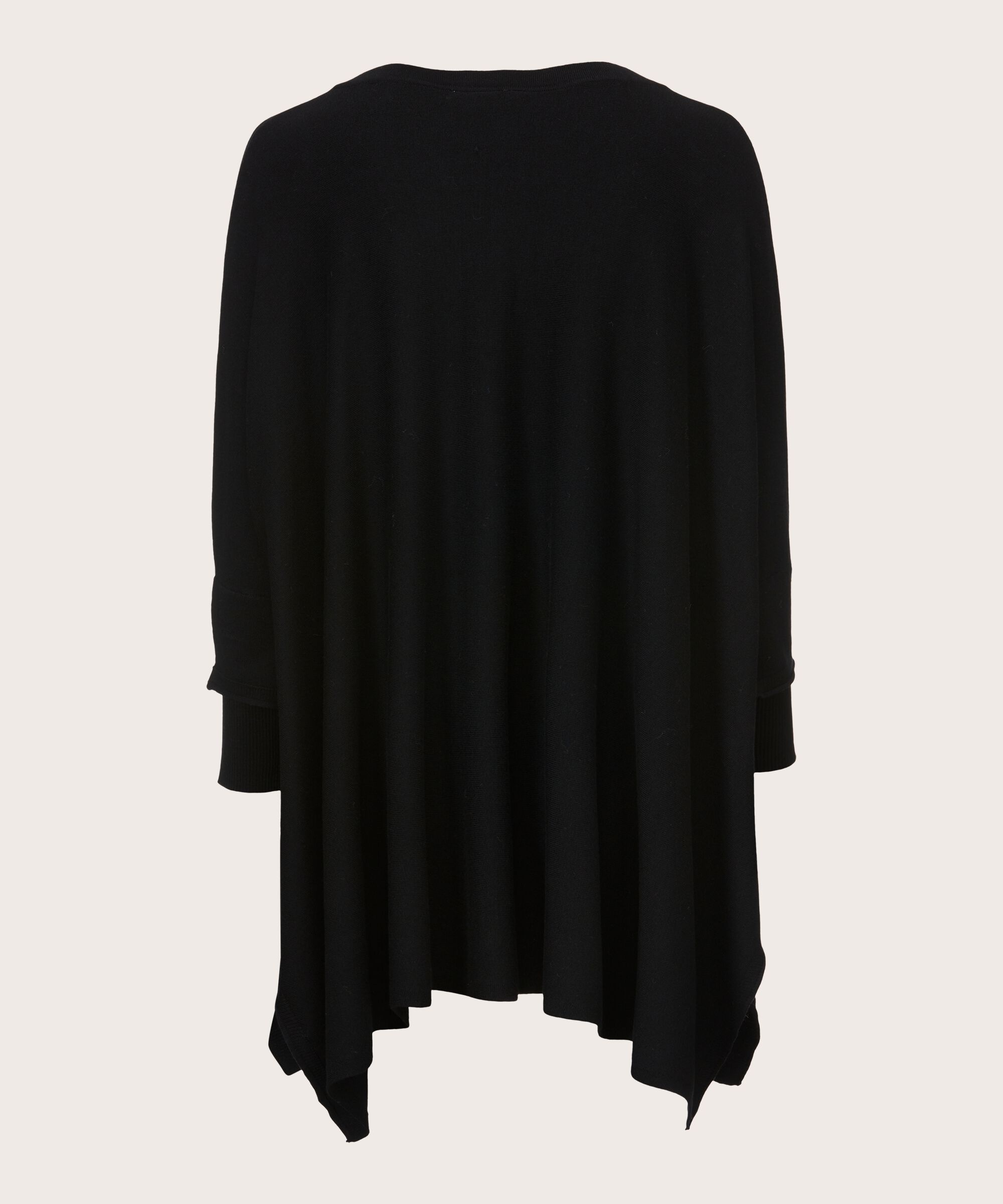 pull en maille oversize à manches étroites, Black